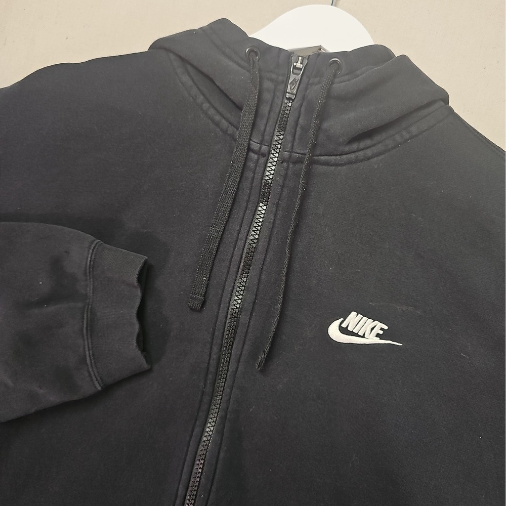 Nike Men's XL Full Zip Hoodie Black Fleece Futura Logo Sweatshirt 804389-010